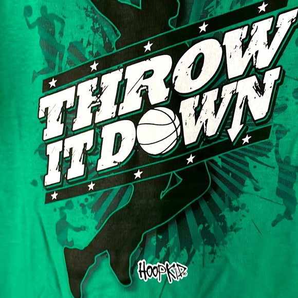 Hoop Kids S/S Youth Basketball Theme Tee - Picture 2 of 4